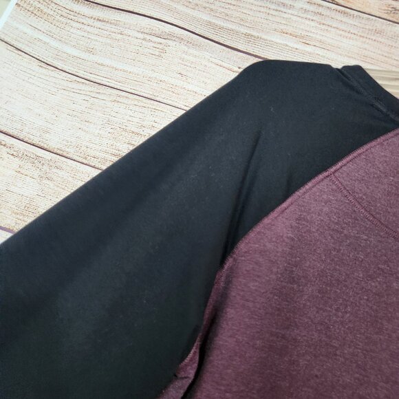 Orvis Raglan Long Sleeve T Shirt Men's XL Rayon Polyester Purple Black Baseball - Picture 13 of 14